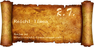 Reichl Tímea névjegykártya